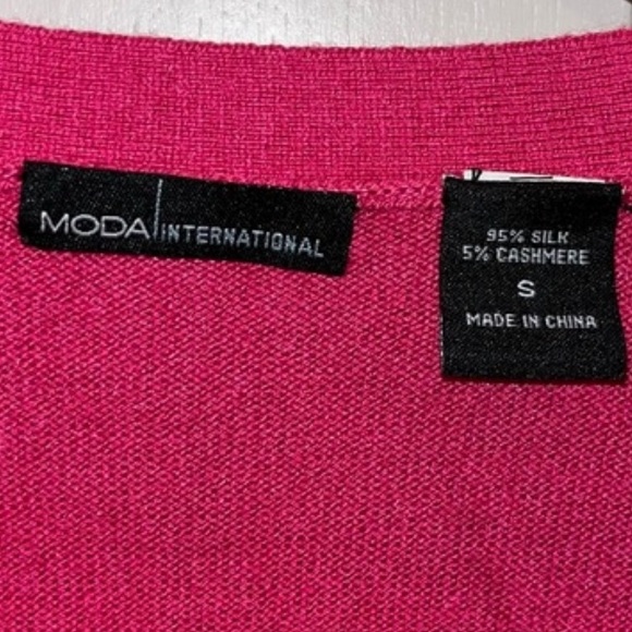 Moda International Cashmere & Silk Cardigan Sweater - Picture 10 of 10